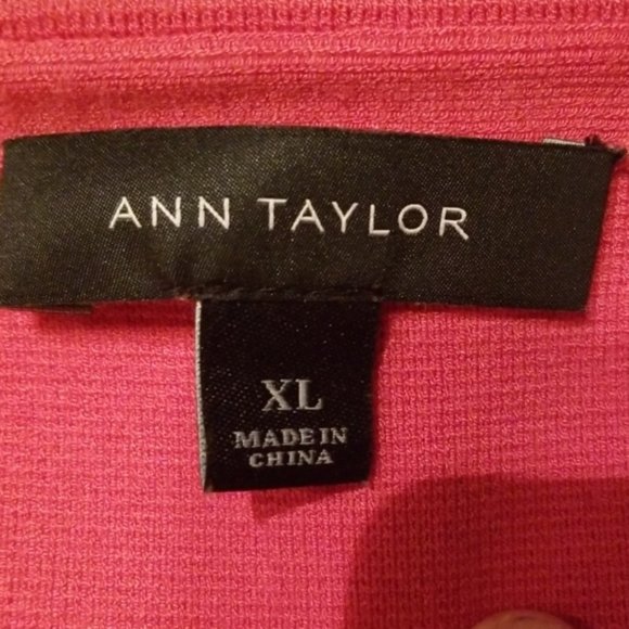 Ann Taylor Coral Sleeveless Peplum Top - Picture 5 of 7